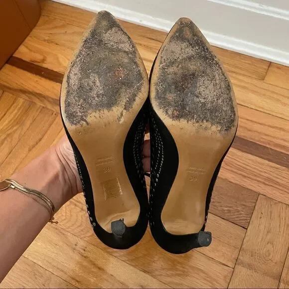 Isabel Marant Stanley Studded Suede Pumps Black - Picture 9 of 11